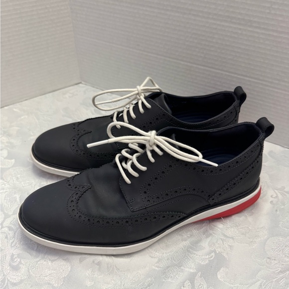 Cole Haan Grand Evolution 10M Wingtip‎ Oxford Leather Comfort Shoe Blue Office main image 4